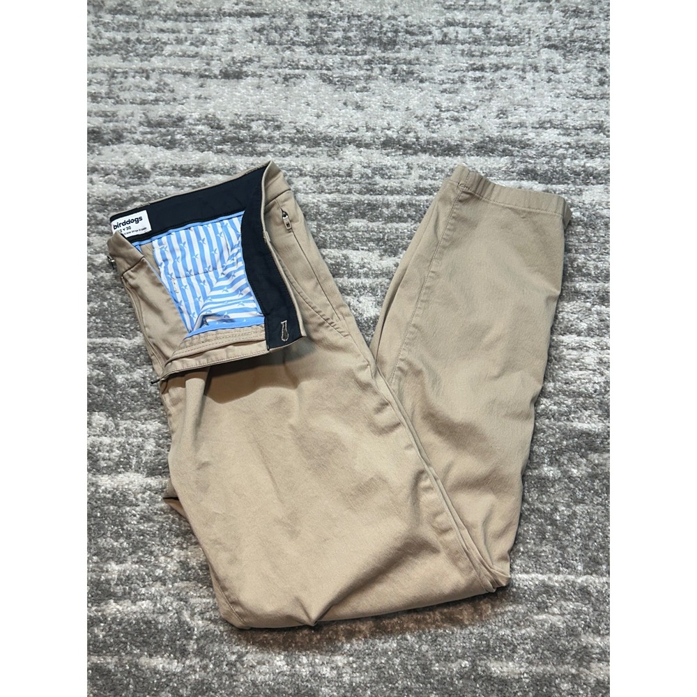Birddogs Pants Men 32x30 Tan Chino Khaki Stretch Straight Fit Casual